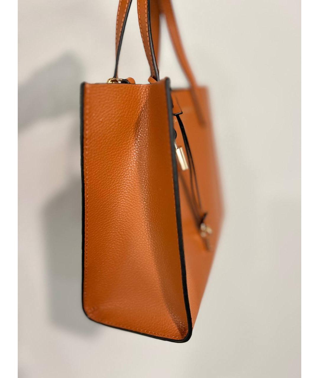 MARC JACOBS Коричневая кожаная сумка с короткими ручками, фото 5