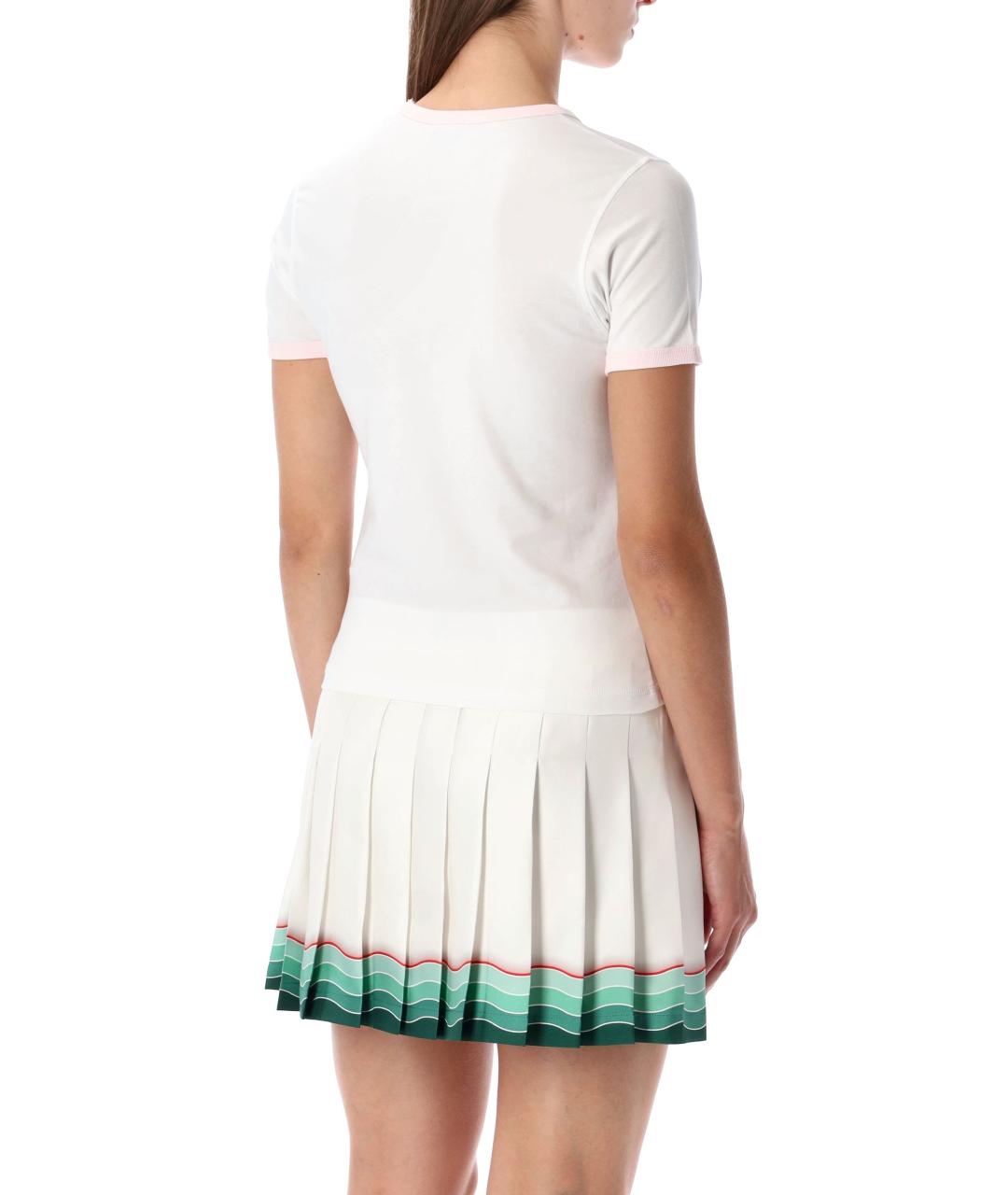 CASABLANCA Белая хлопковая футболка, фото 2