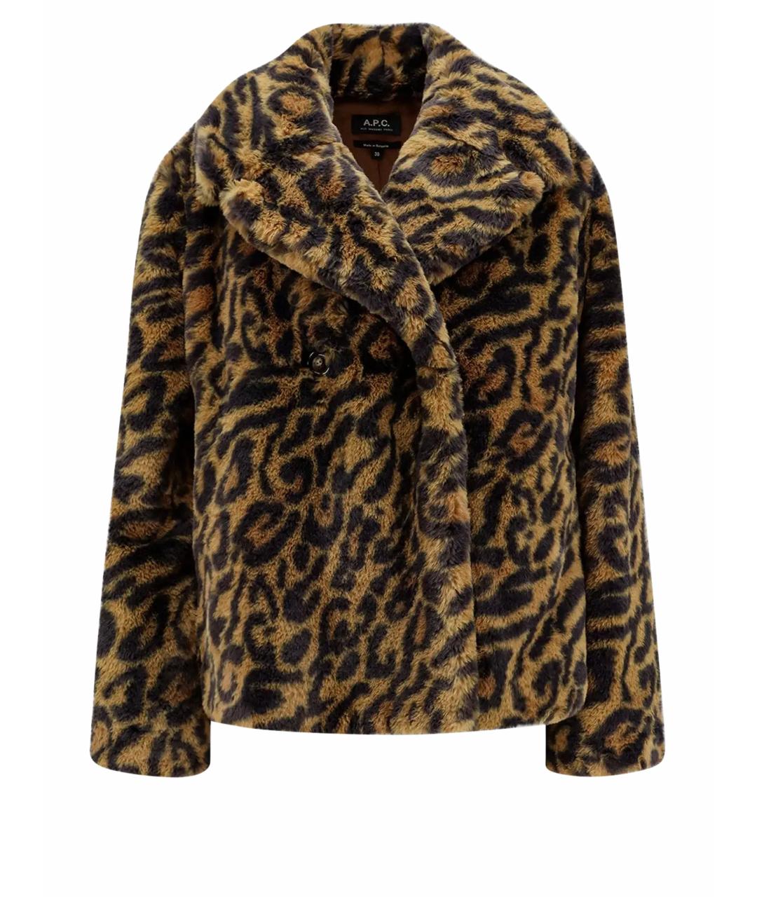 A.P.C. Коричневая полиэстеровая шуба, фото 1