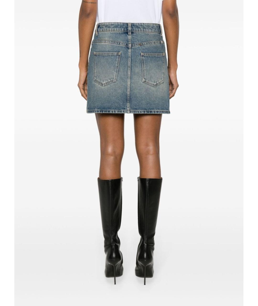 GIVENCHY Синяя хлопковая юбка мини, фото 5