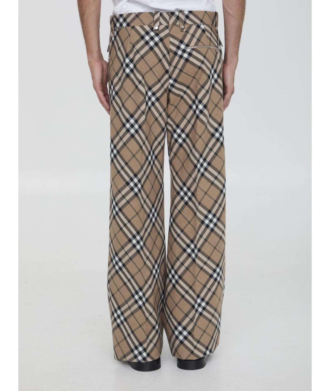 BURBERRY Мульти полиэстеровые повседневные брюки, фото 5