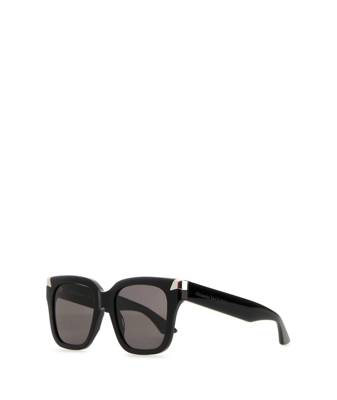 ALEXANDER MCQUEEN Черные пластиковые солнцезащитные очки, фото 2