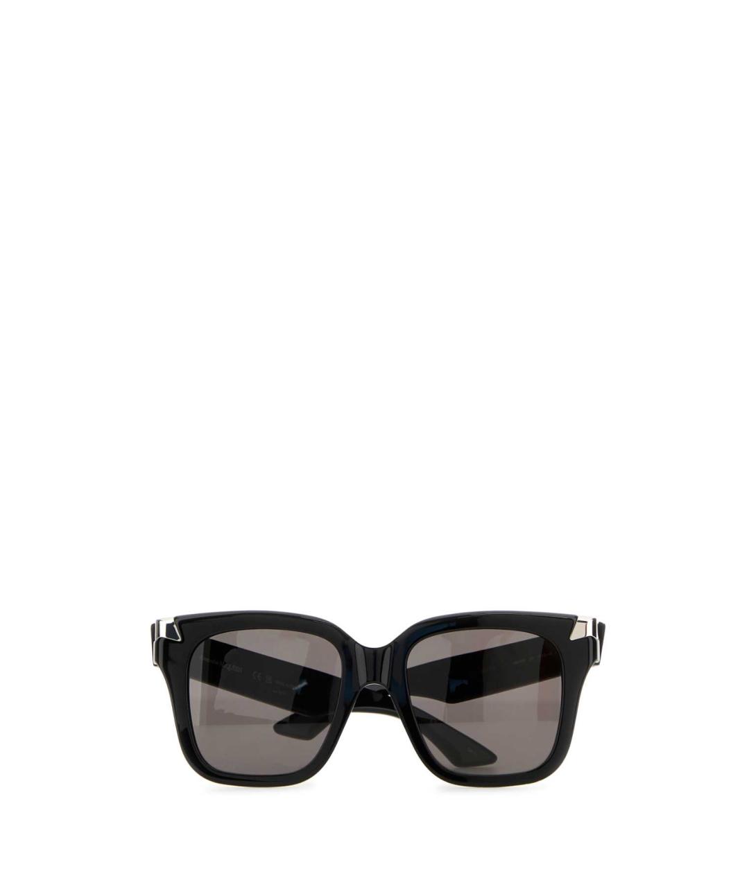 ALEXANDER MCQUEEN Черные пластиковые солнцезащитные очки, фото 1