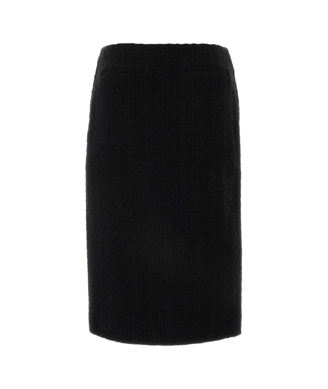 GUCCI Черная полиэстеровая юбка миди, фото 1