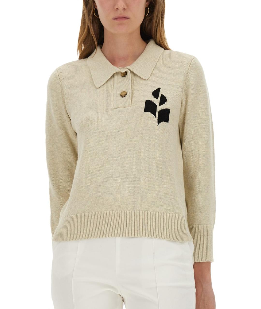 ISABEL MARANT Бежевый хлопковый джемпер / свитер, фото 4