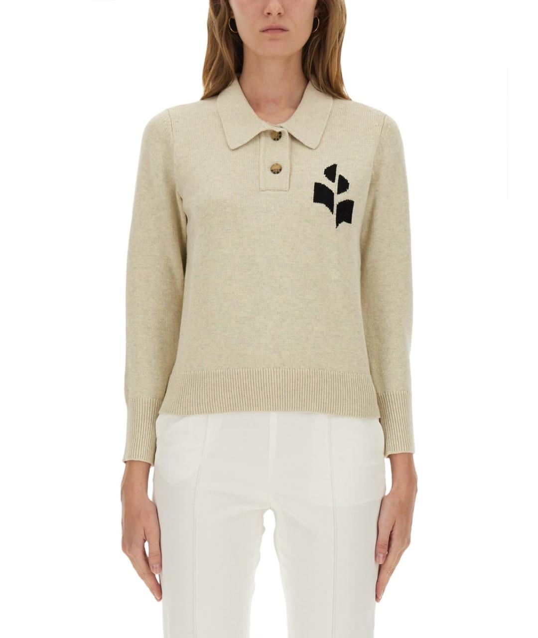 ISABEL MARANT Бежевый хлопковый джемпер / свитер, фото 5