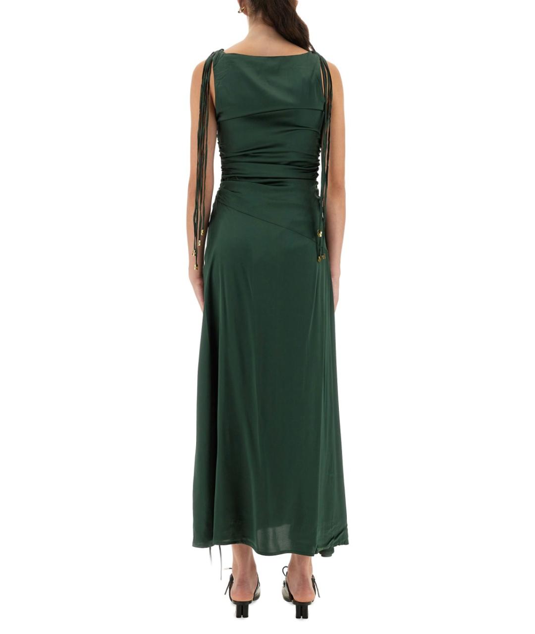 GANNI Зеленые вискозное повседневное платье, фото 4