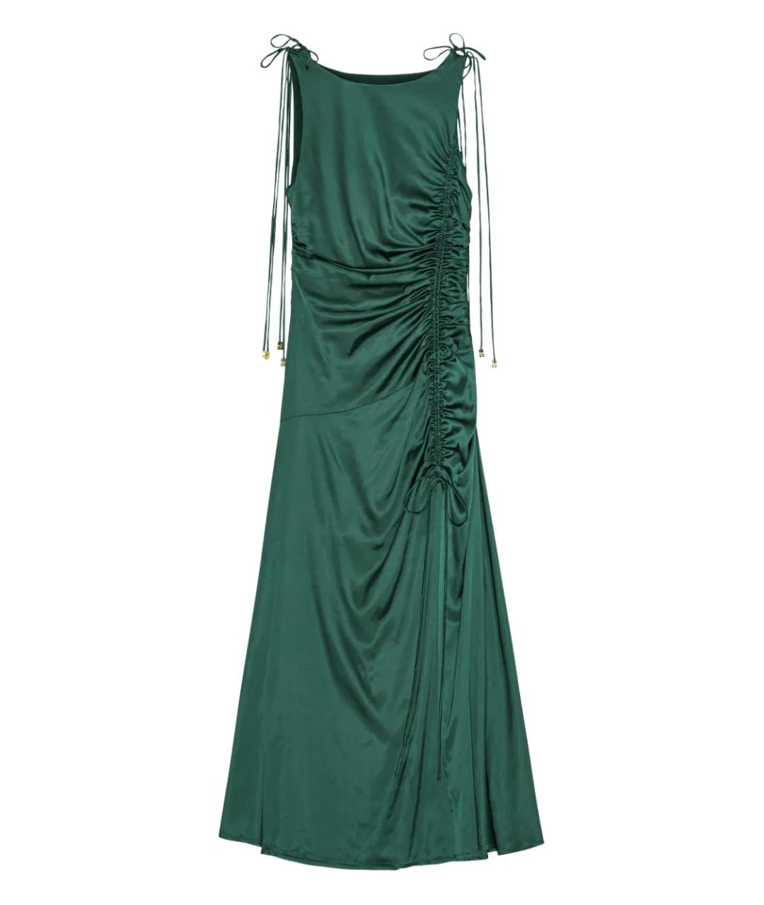 GANNI Зеленые вискозное повседневное платье, фото 1