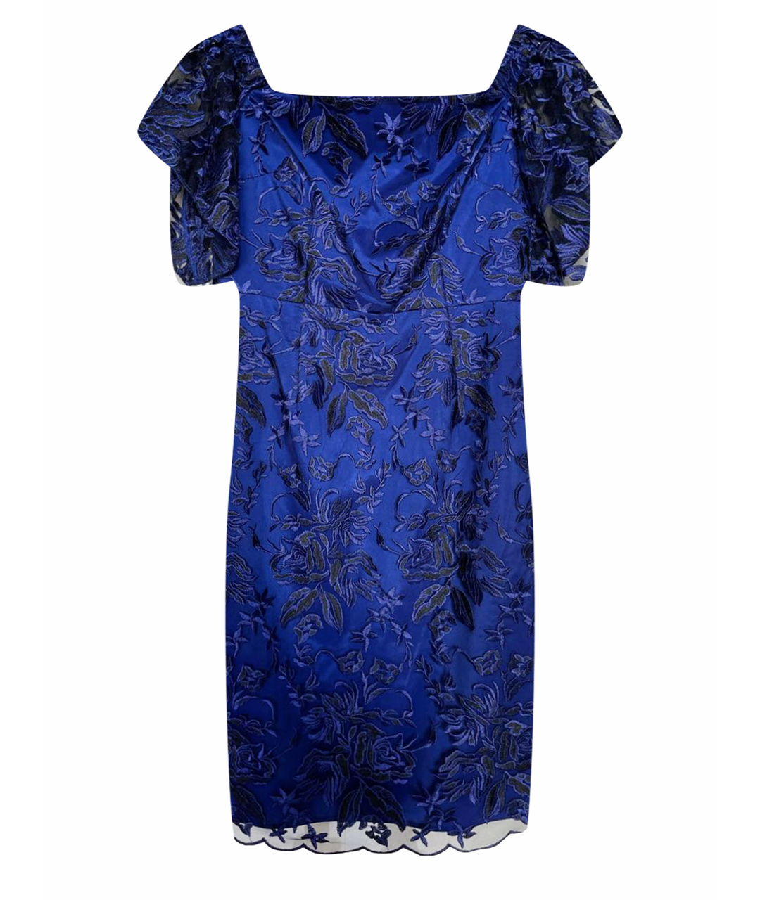 TRINA TURK Синее полиэстеровое коктейльное платье, фото 1