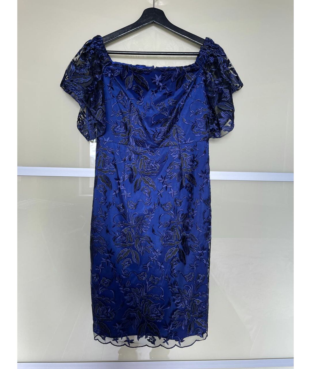 TRINA TURK Синее полиэстеровое коктейльное платье, фото 9