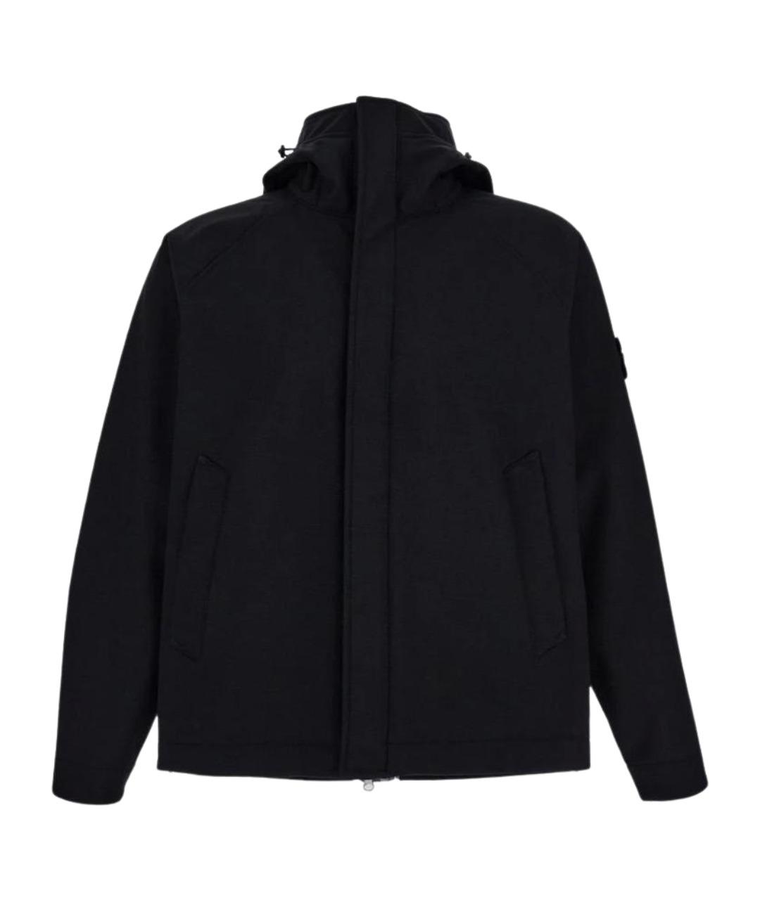 STONE ISLAND Черная полиэстеровая куртка, фото 1