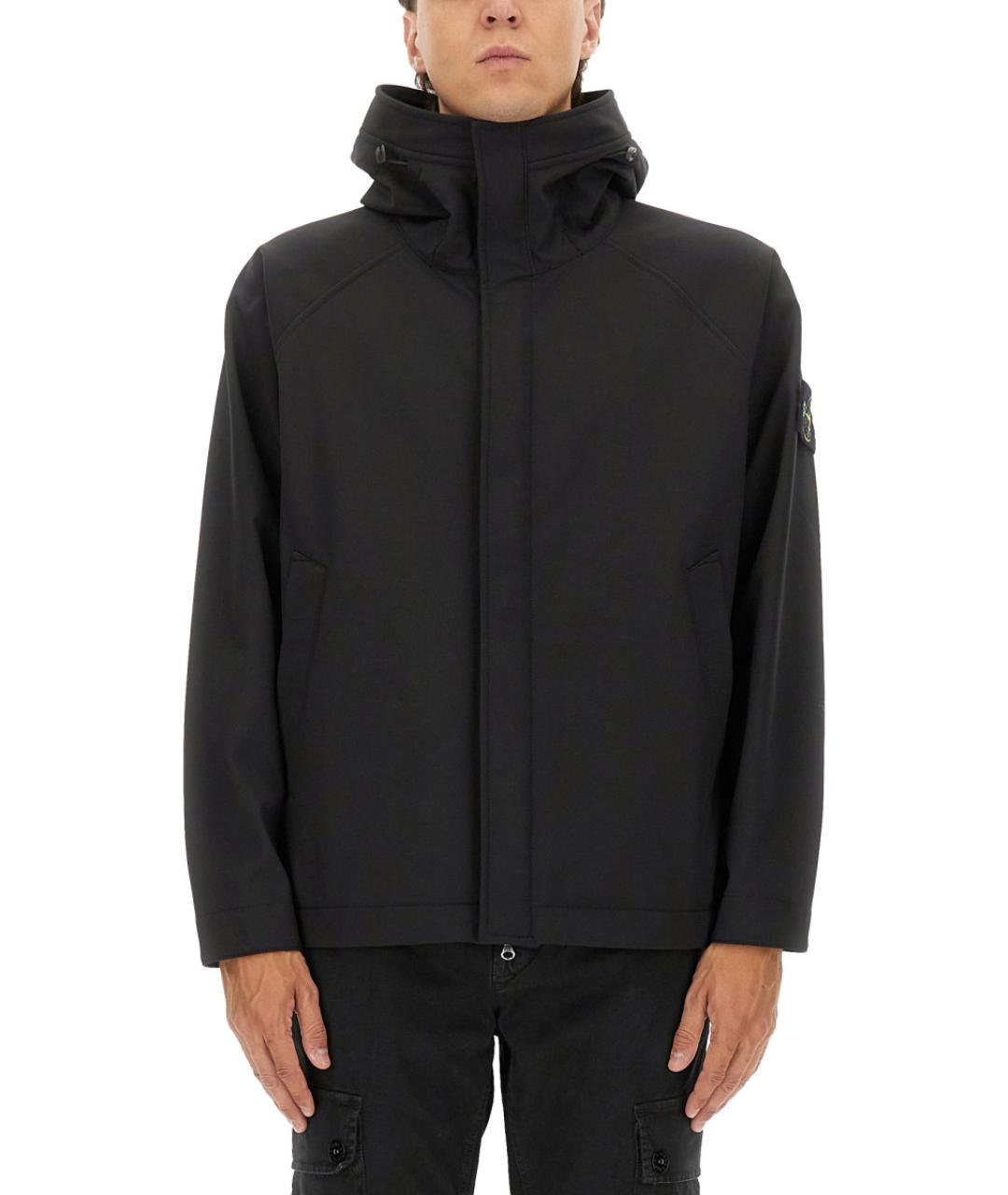 STONE ISLAND Черная полиэстеровая куртка, фото 2