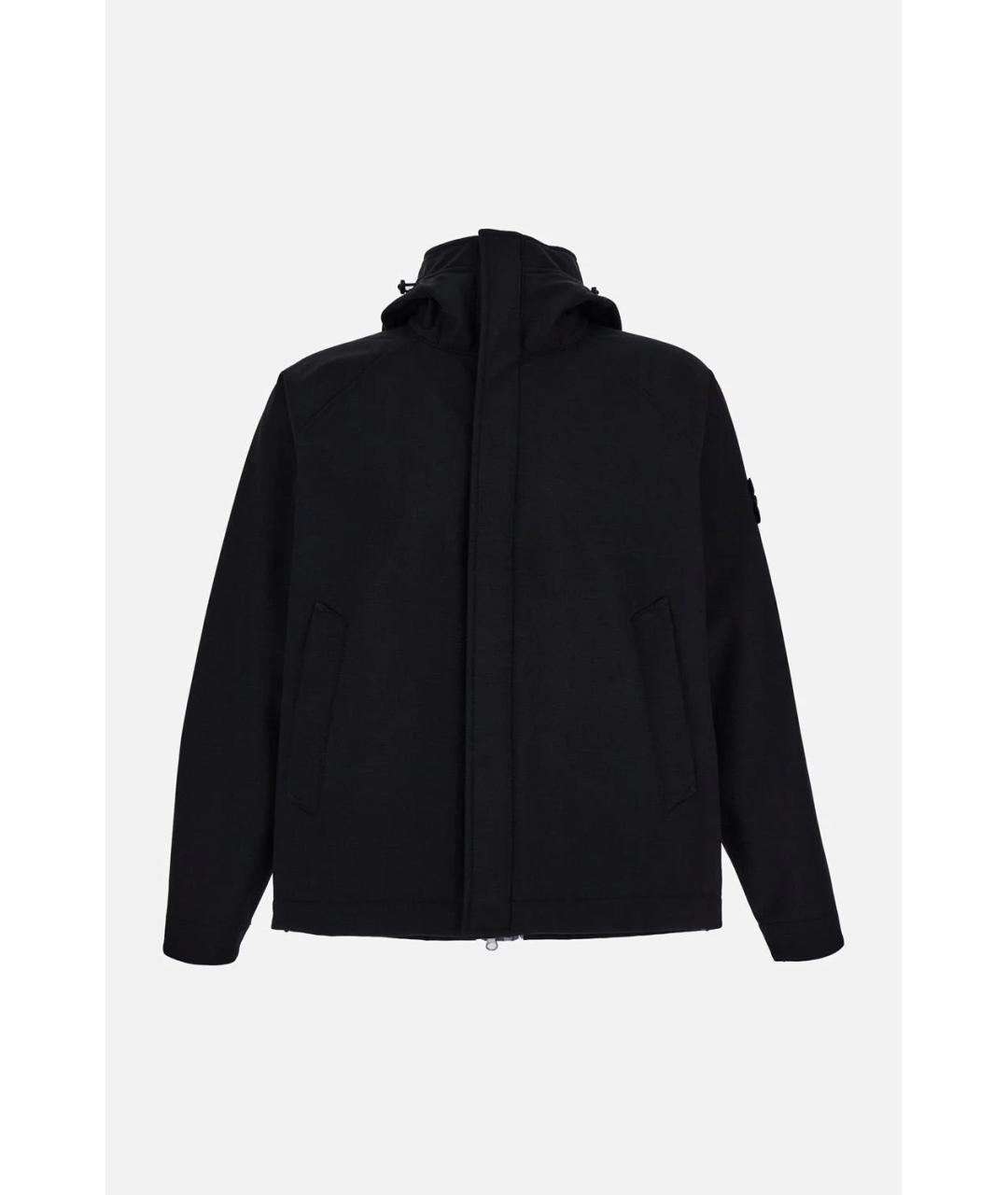 STONE ISLAND Черная полиэстеровая куртка, фото 6