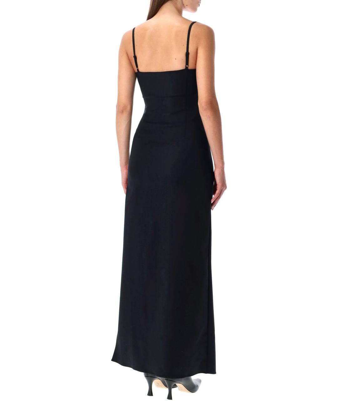 COPERNI Черное хлопко-эластановое вечернее платье, фото 3