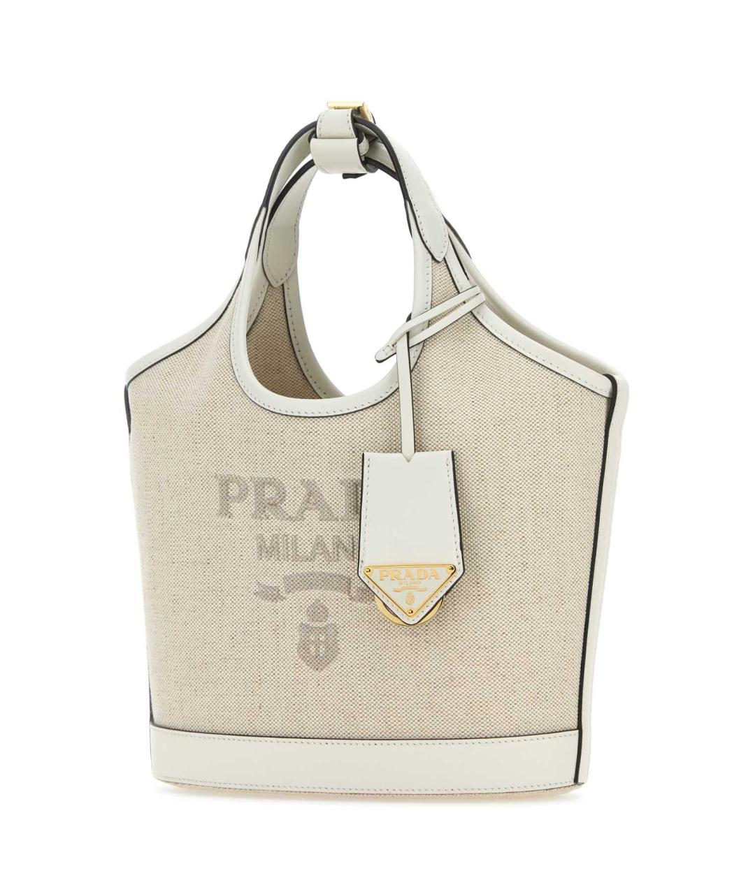 PRADA Бежевая тканевая сумка тоут, фото 2