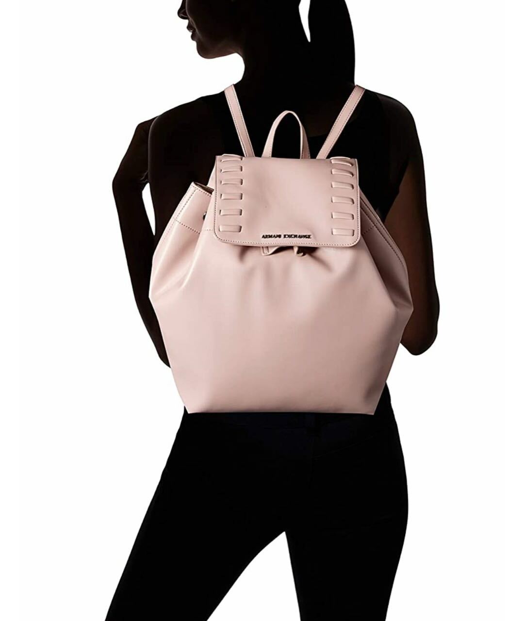 ARMANI EXCHANGE Розовый рюкзак из искусственной кожи, фото 4