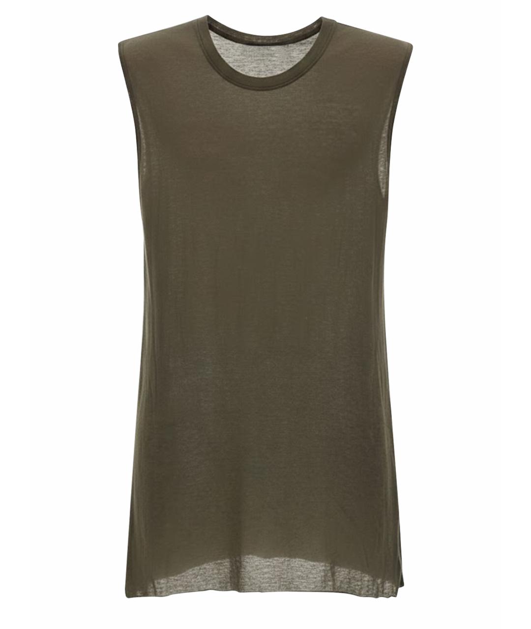 RICK OWENS Зеленая хлопковая майка, фото 1