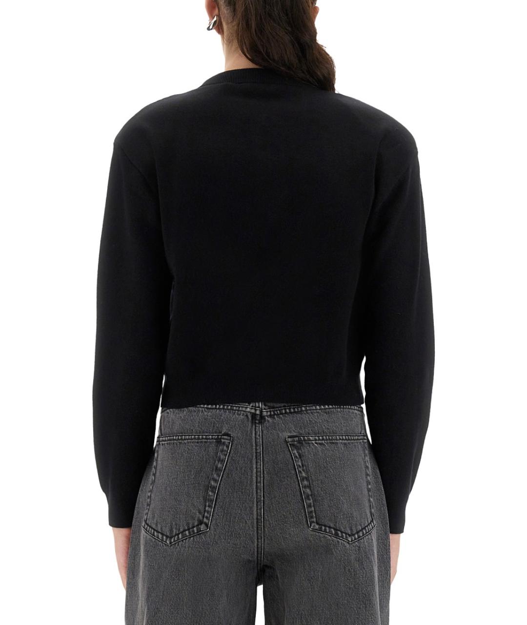 ROTATE Черный хлопковый кардиган, фото 4