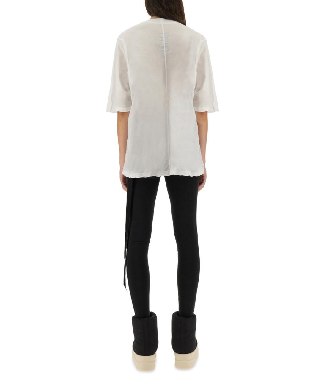 RICK OWENS DRKSHDW Белая хлопковая футболка, фото 5