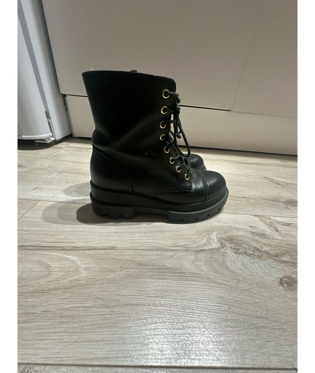 GIUSEPPE ZANOTTI DESIGN Черные кожаные ботинки, фото 5