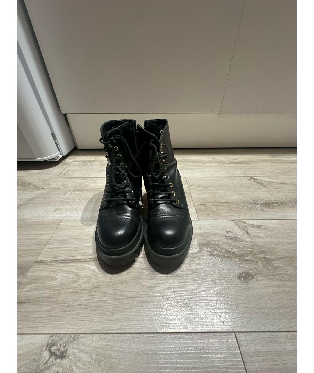GIUSEPPE ZANOTTI DESIGN Черные кожаные ботинки, фото 2