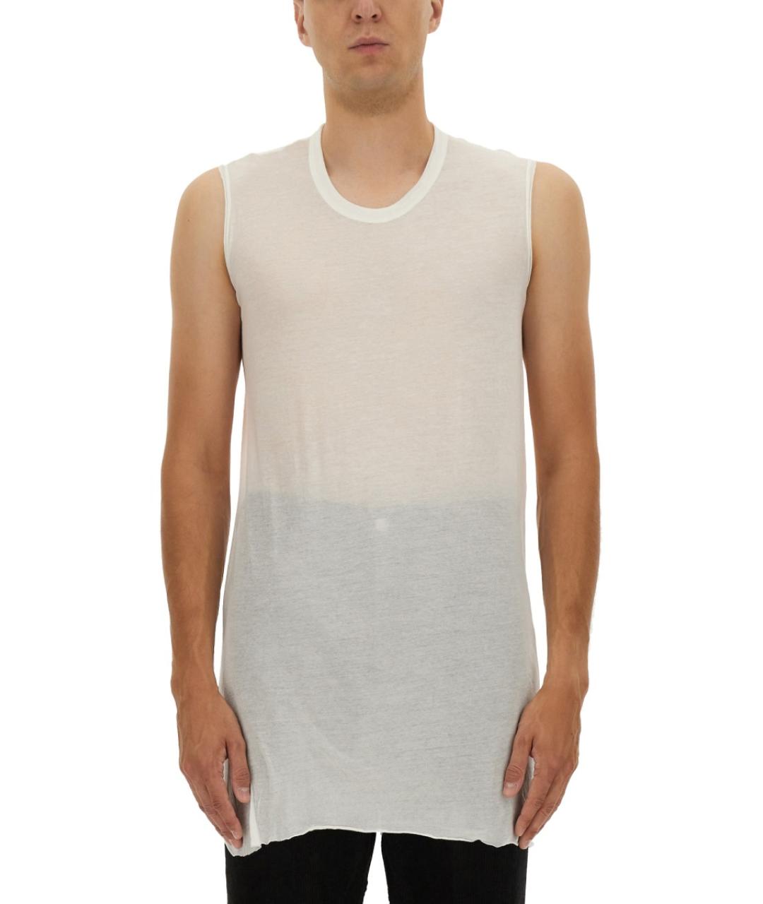RICK OWENS Белая хлопковая майка, фото 4