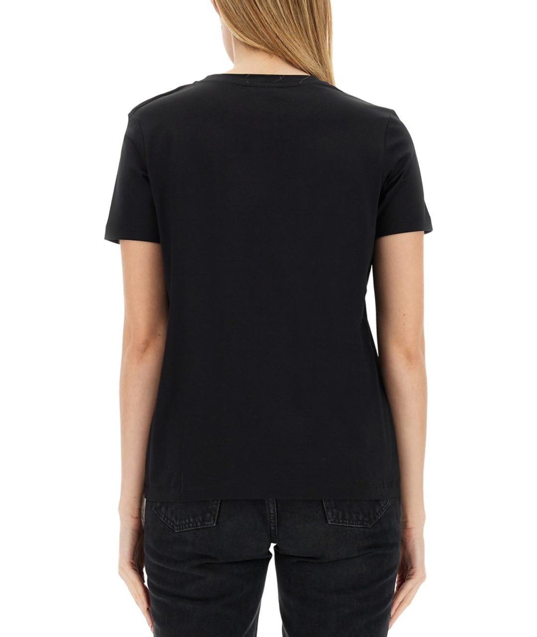 BALMAIN Черная хлопковая футболка, фото 5