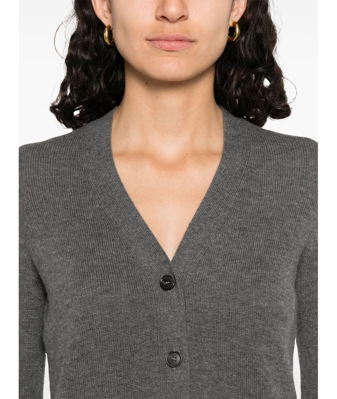 'S MAX MARA Антрацитовый шерстяной кардиган, фото 5