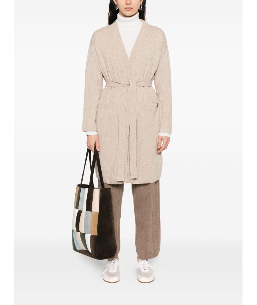 MAX MARA Бежевый кашемировый кардиган, фото 2
