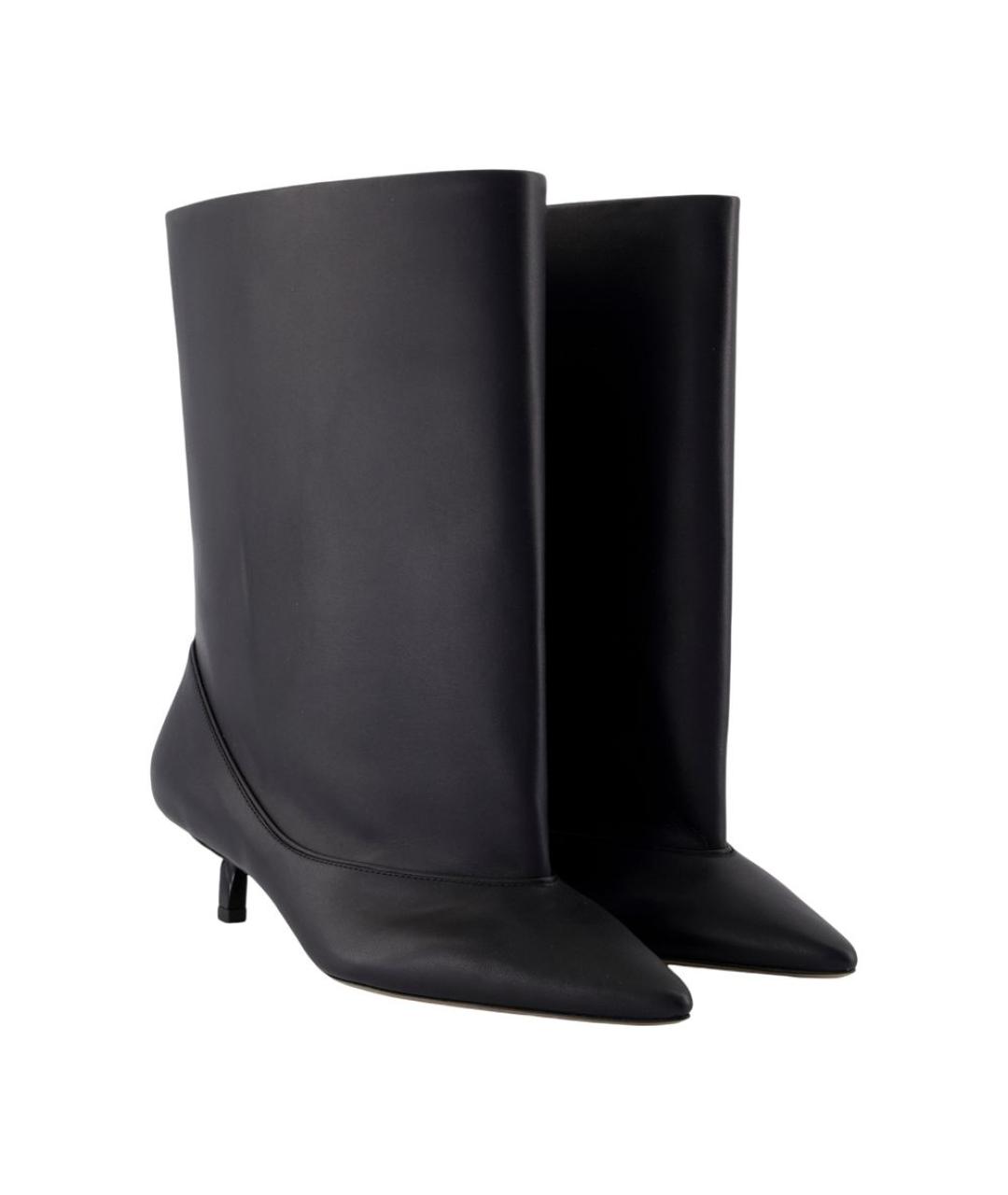 JACQUEMUS Черные кожаные полусапоги, фото 2