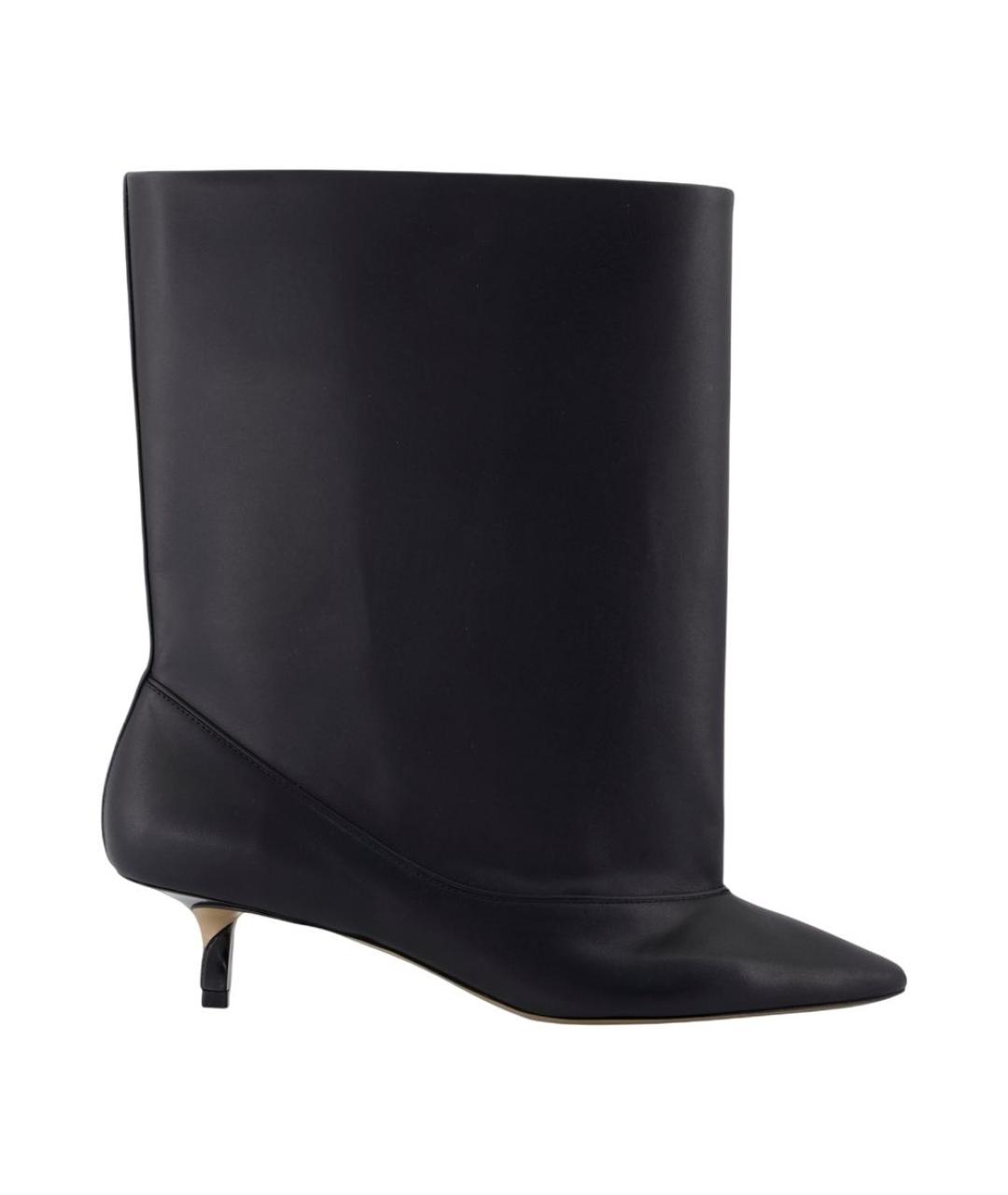 JACQUEMUS Черные кожаные полусапоги, фото 1