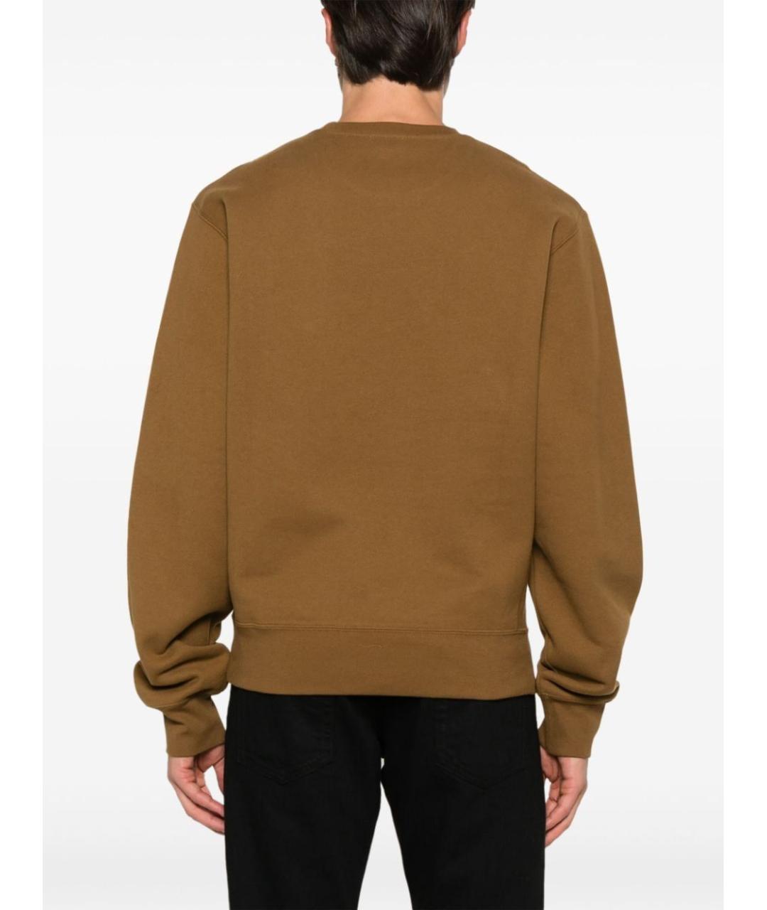 SAINT LAURENT Коричневый хлопковый джемпер / свитер, фото 4