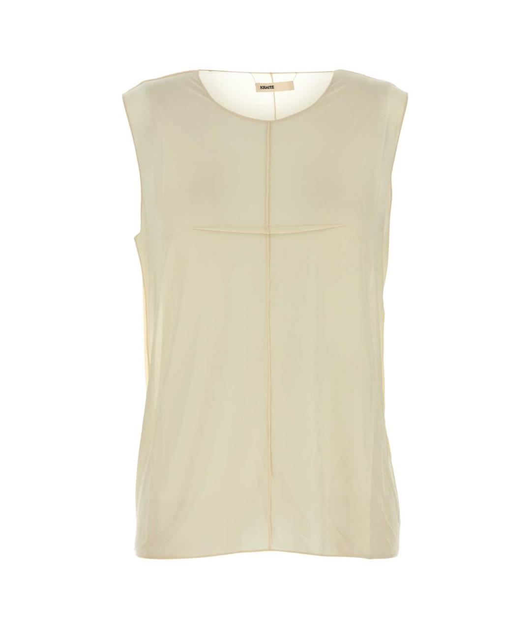 KHAITE Бежевая вискозная майка, фото 1