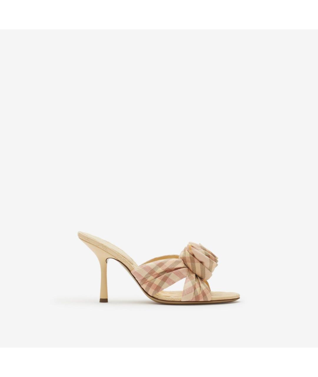 BURBERRY Мульти текстильные мюли, фото 6