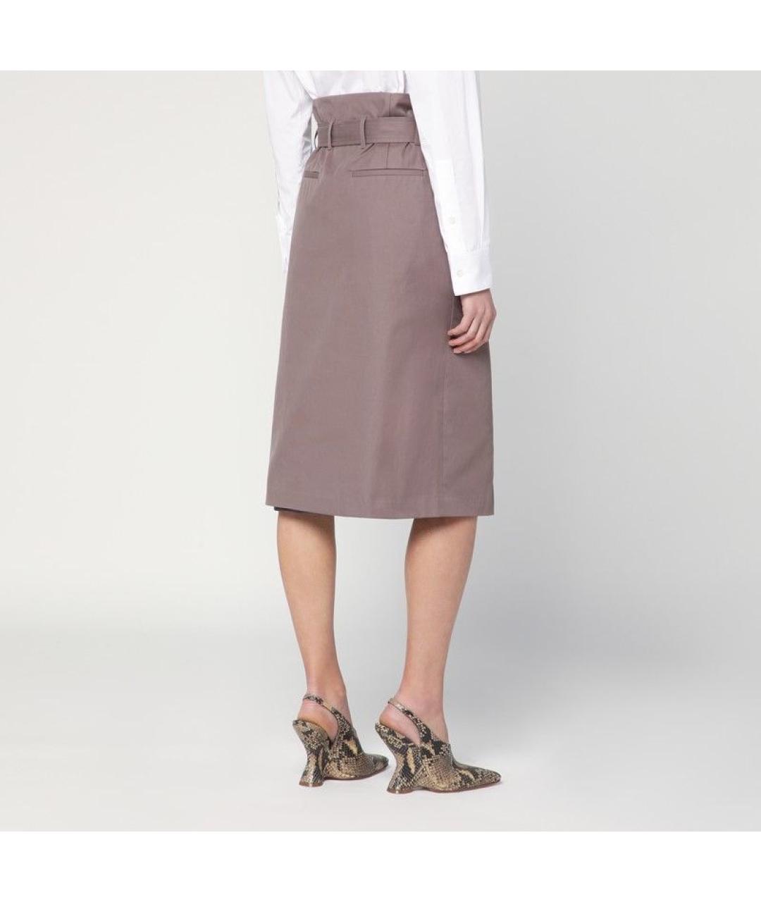 DRIES VAN NOTEN Бежевая хлопковая юбка миди, фото 2