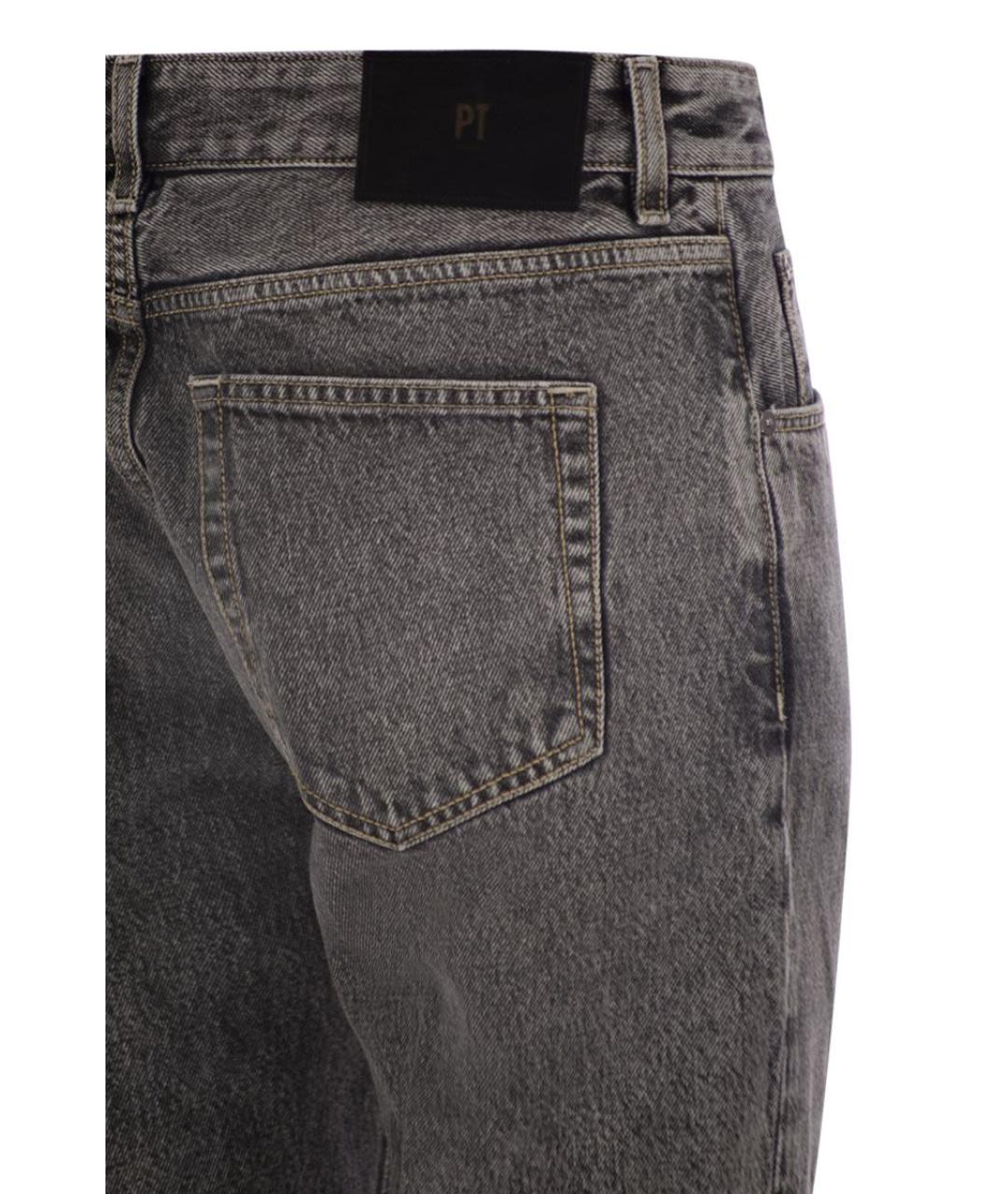 PT TORINO Серые хлопковые джинсы скинни, фото 4