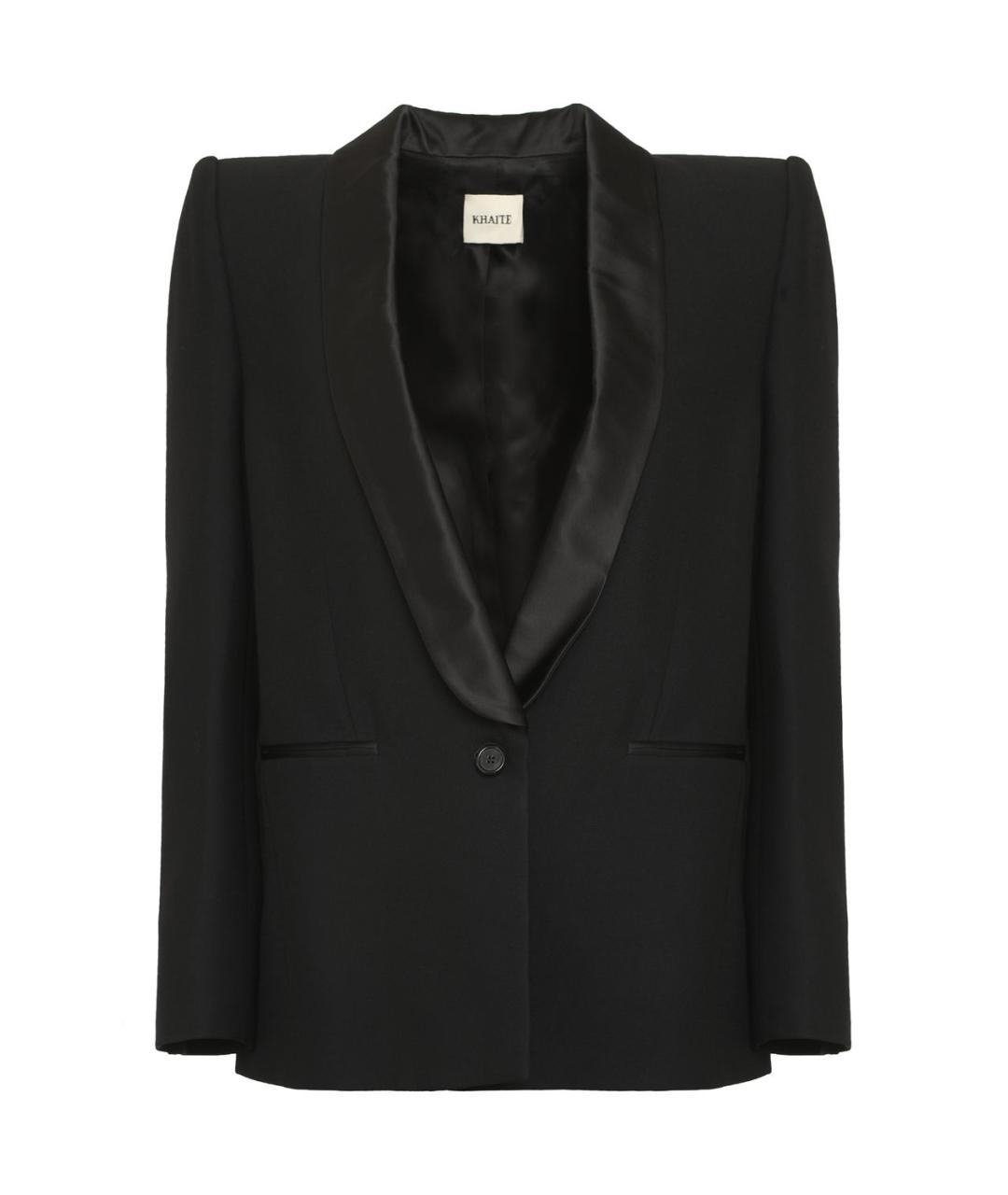 KHAITE Черный шерстяной жакет/пиджак, фото 1