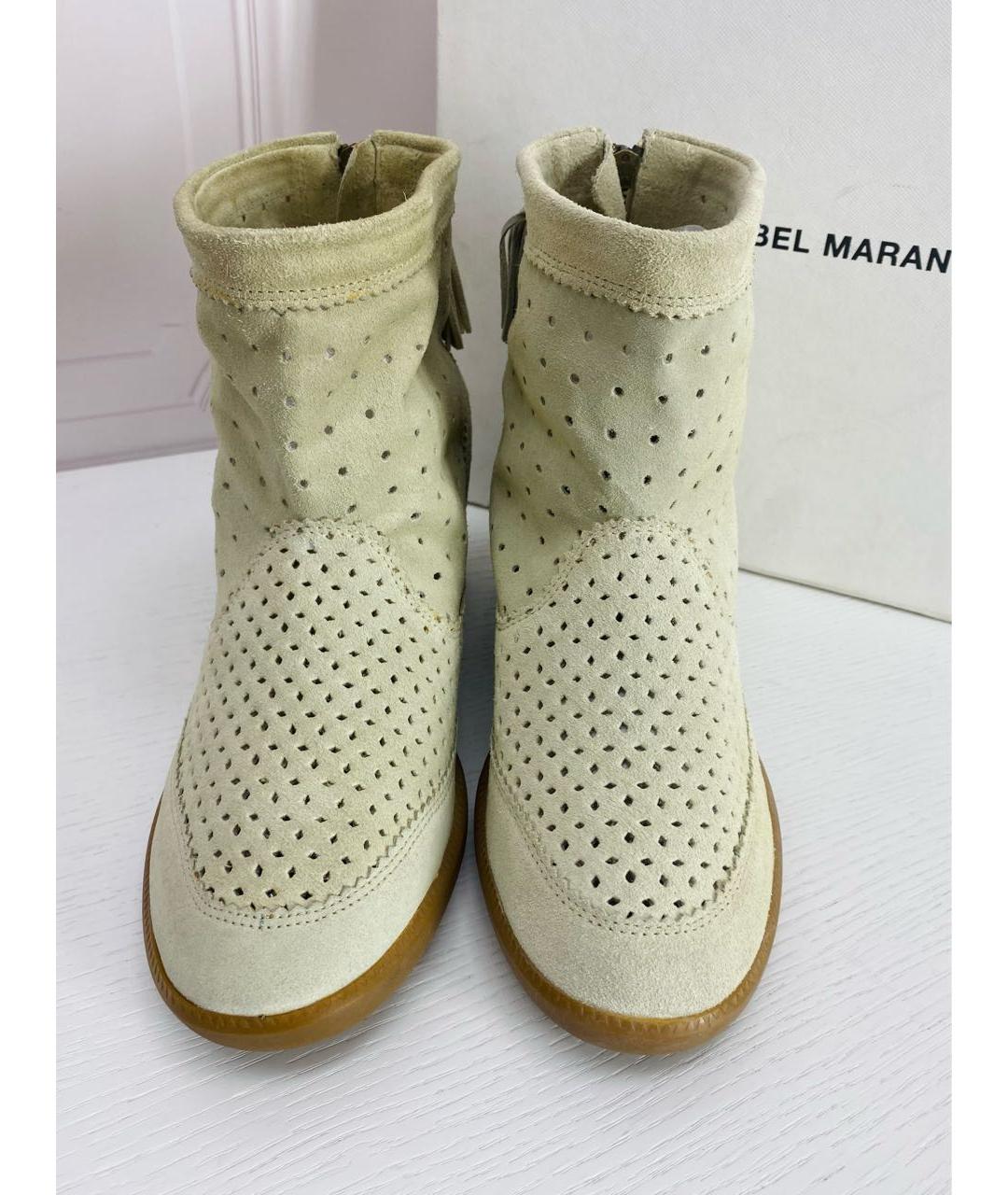 ISABEL MARANT Бежевые замшевые ботинки, фото 2