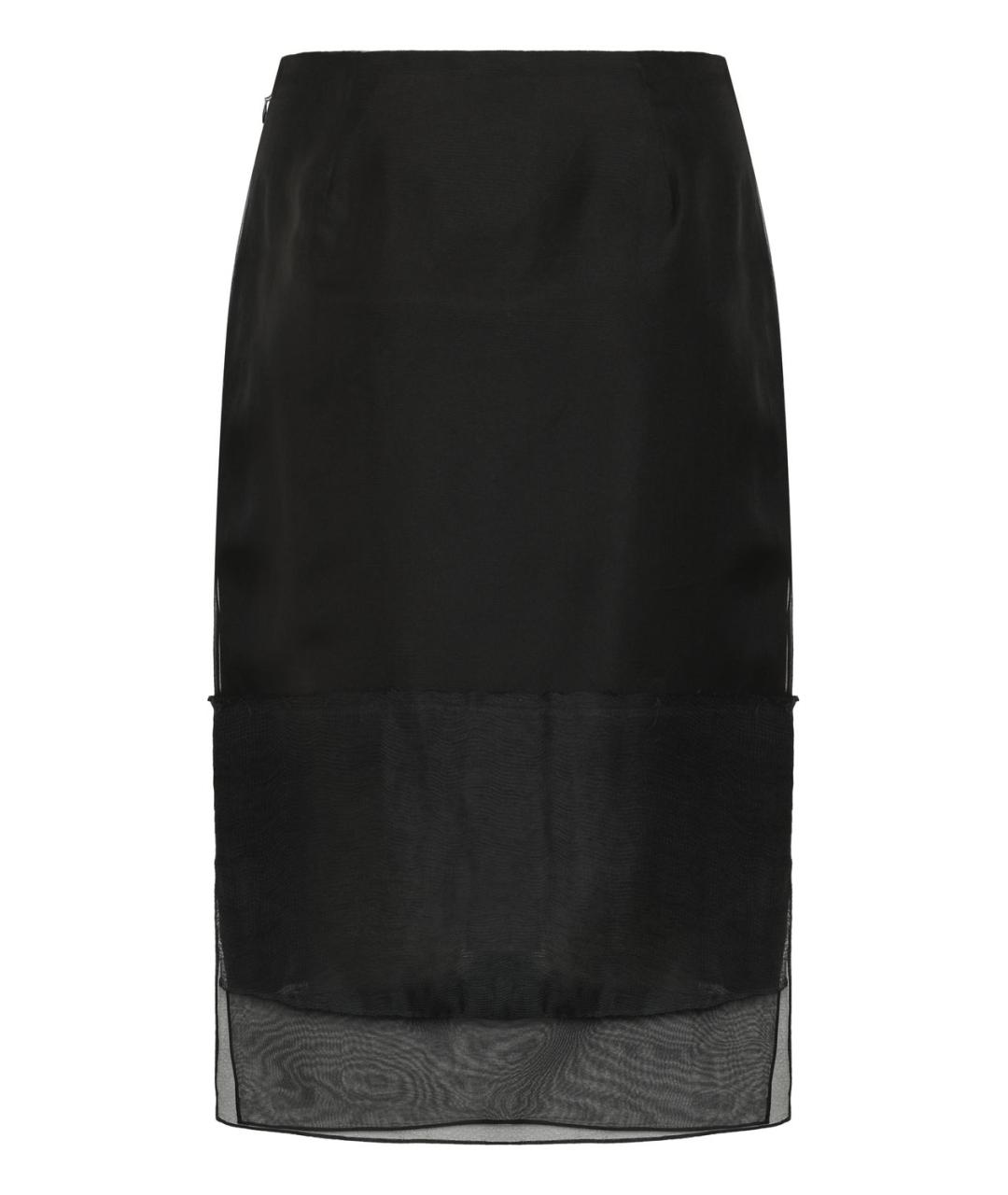 KHAITE Черная шелковая юбка миди, фото 2