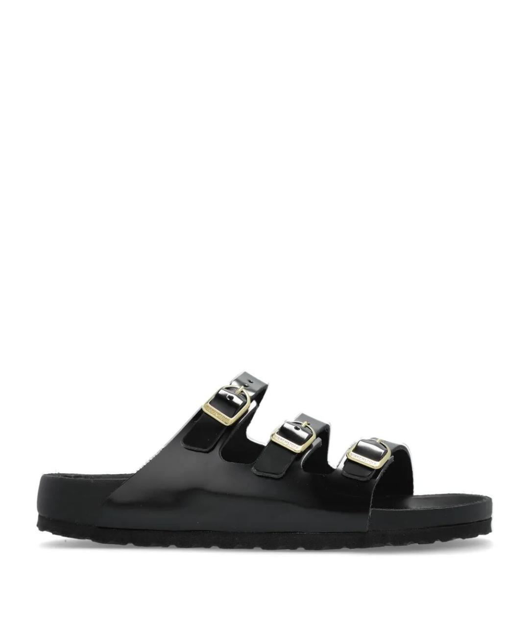 BIRKENSTOCK Черные кожаные сандалии, фото 1