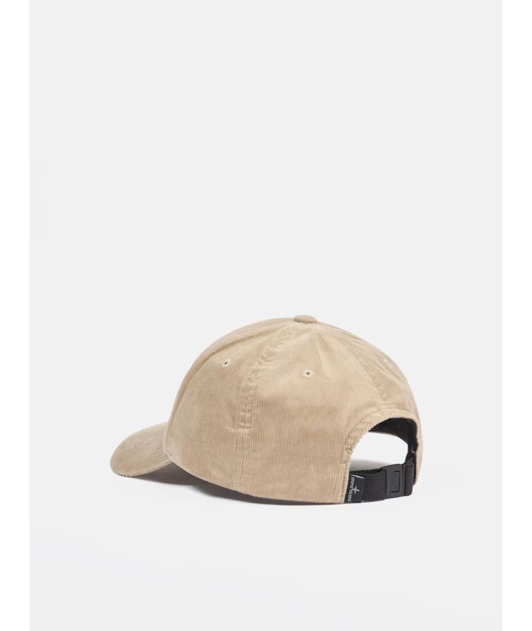 STONE ISLAND Бежевая хлопковая кепка/бейсболка, фото 4