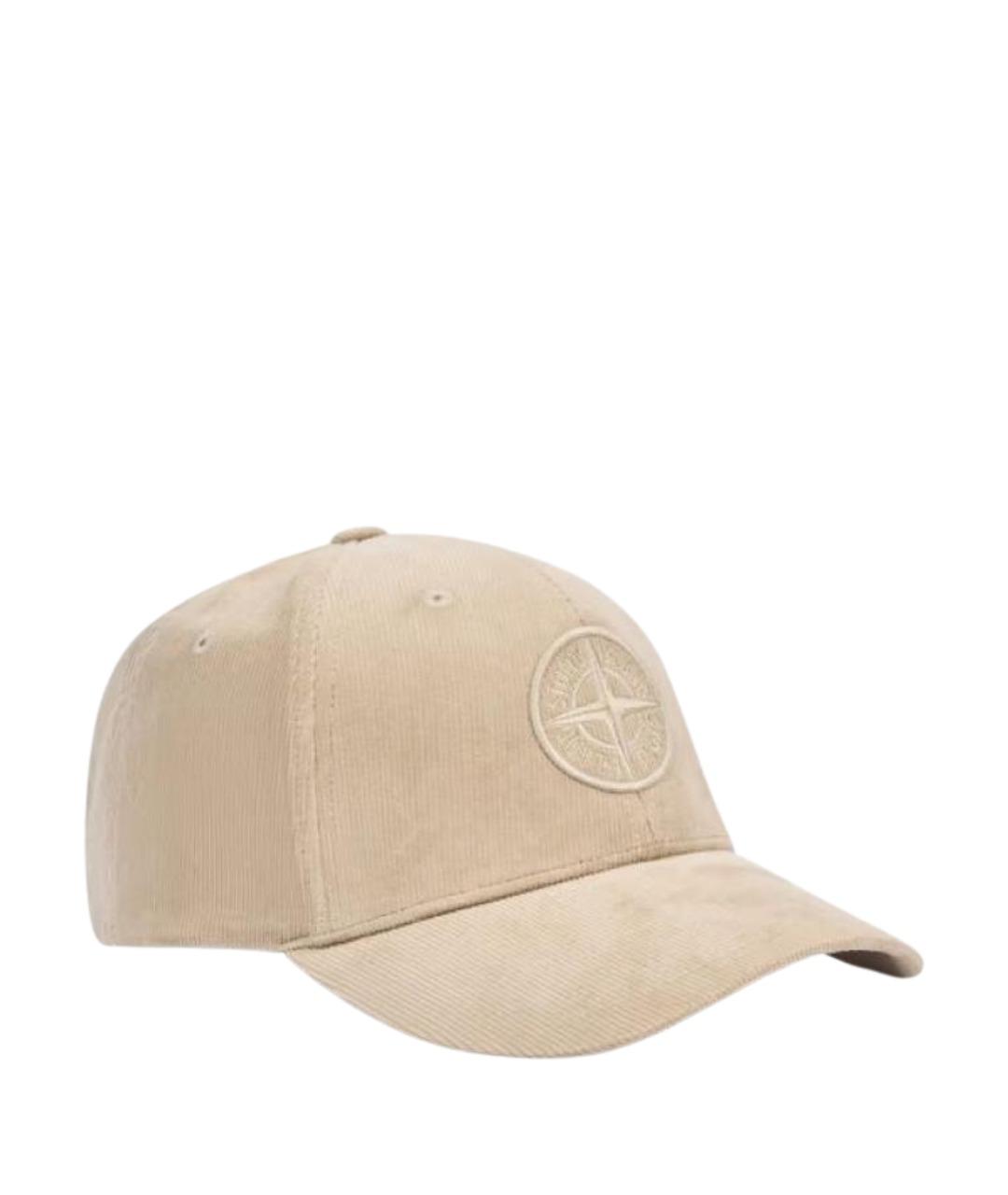 STONE ISLAND Бежевая хлопковая кепка/бейсболка, фото 1