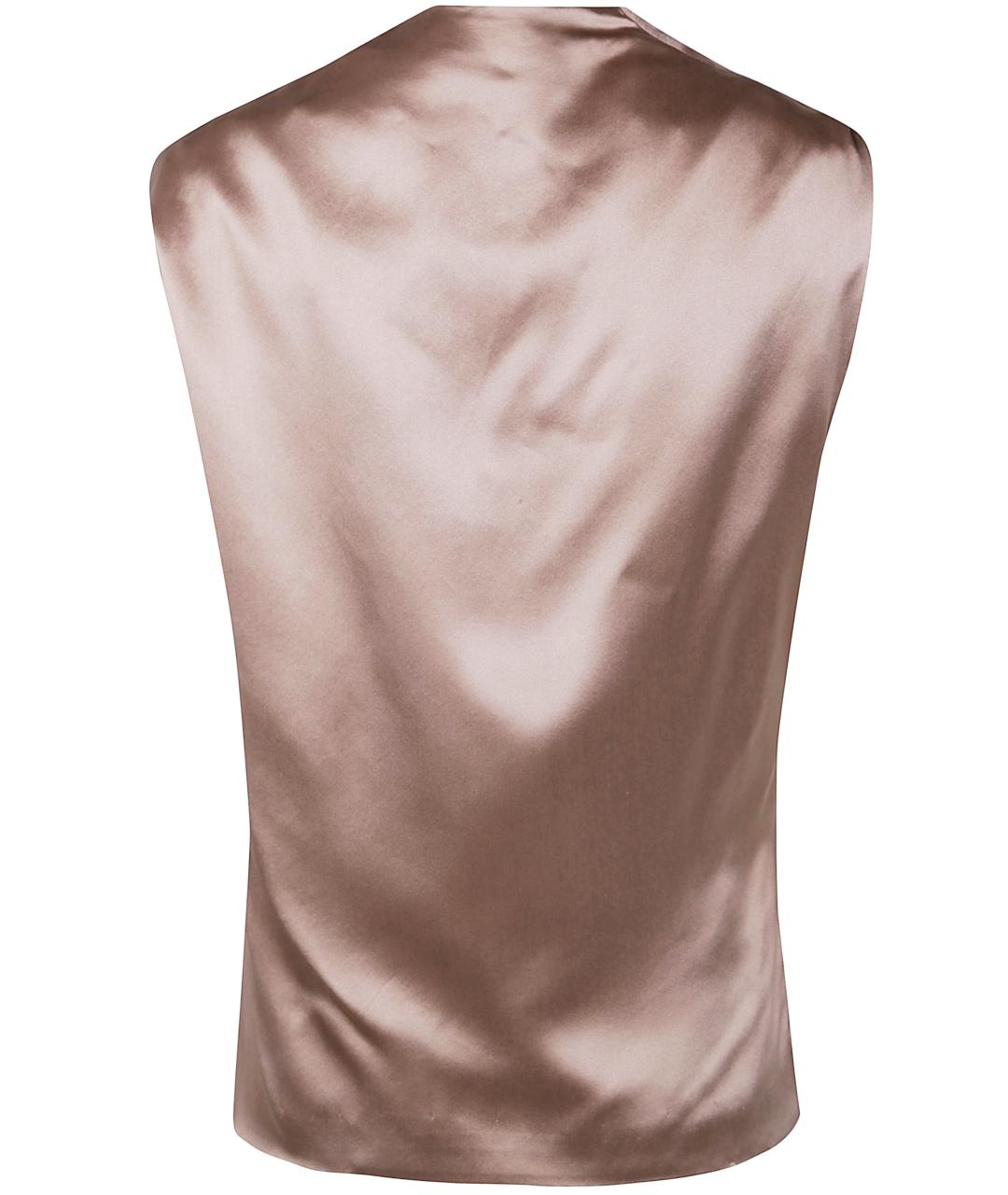 entire studios Коричневая шелковая блузы, фото 2