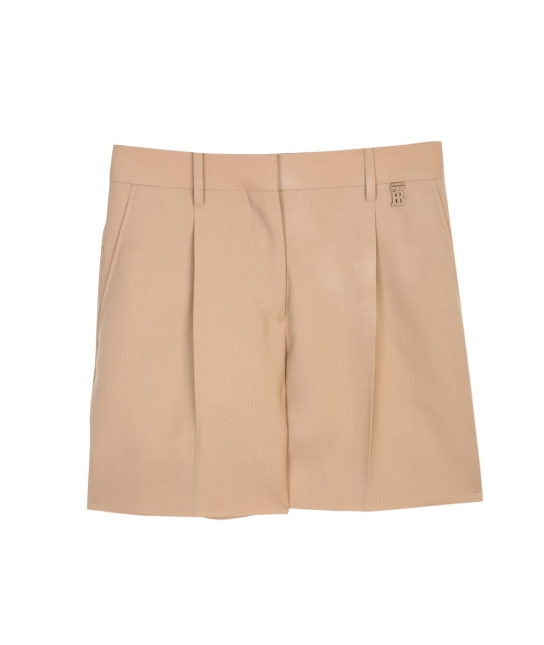 BURBERRY Бежевые хлопковые шорты, фото 1
