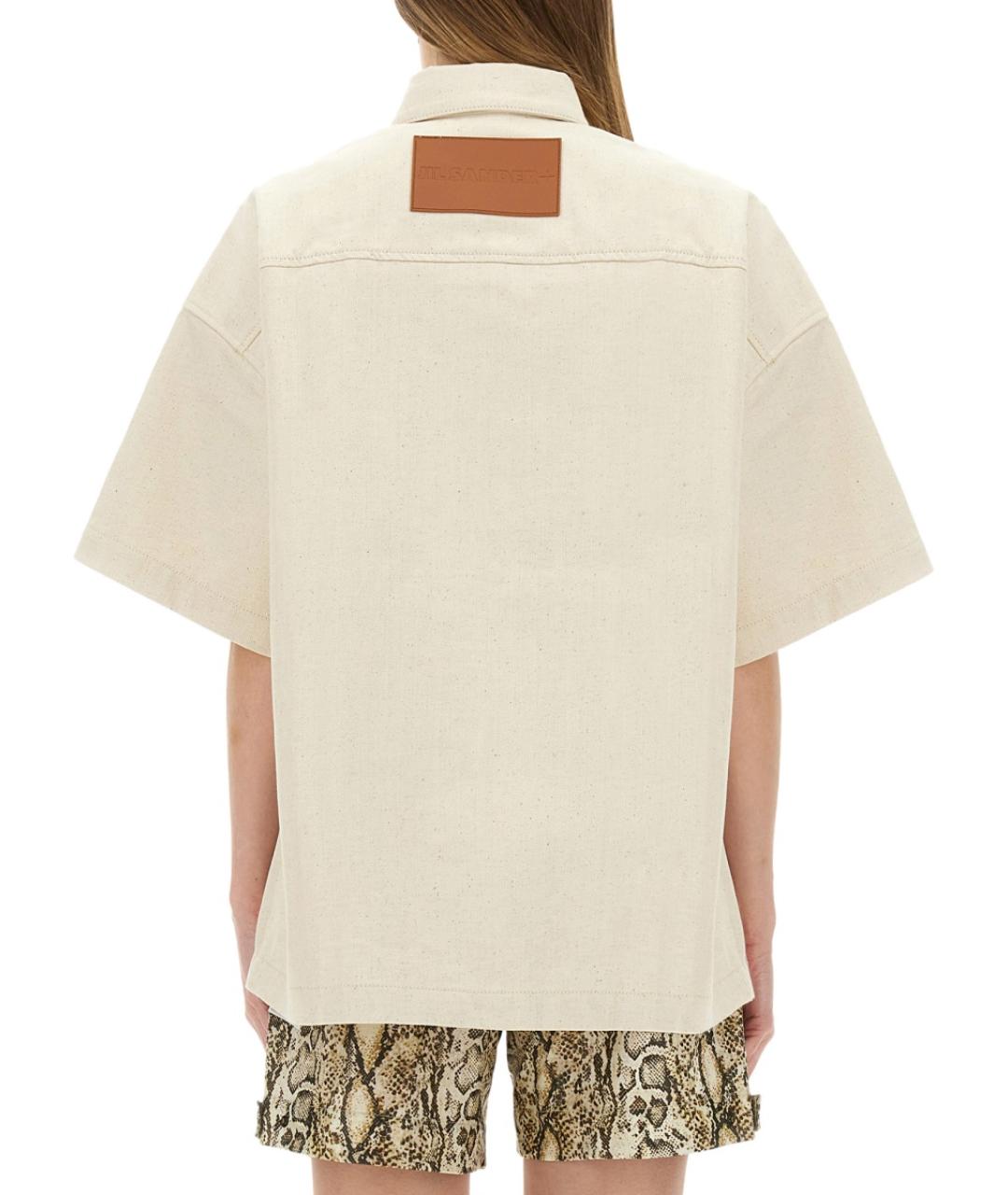 JIL SANDER Белая хлопковая рубашка, фото 4