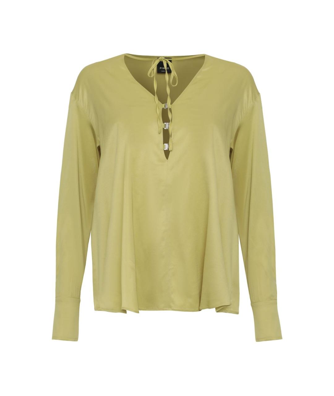 PINKO Зеленая вискозная блузы, фото 1