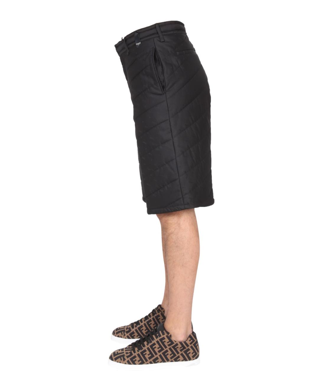 FENDI Черные шелковые повседневные брюки, фото 3