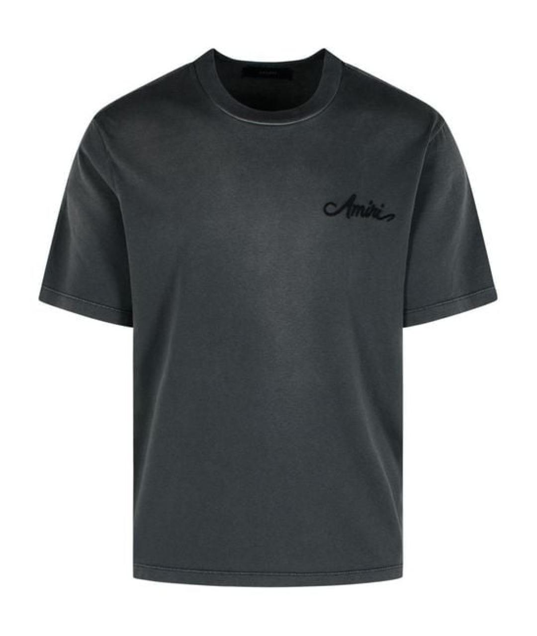 AMIRI Черная хлопковая футболка, фото 1