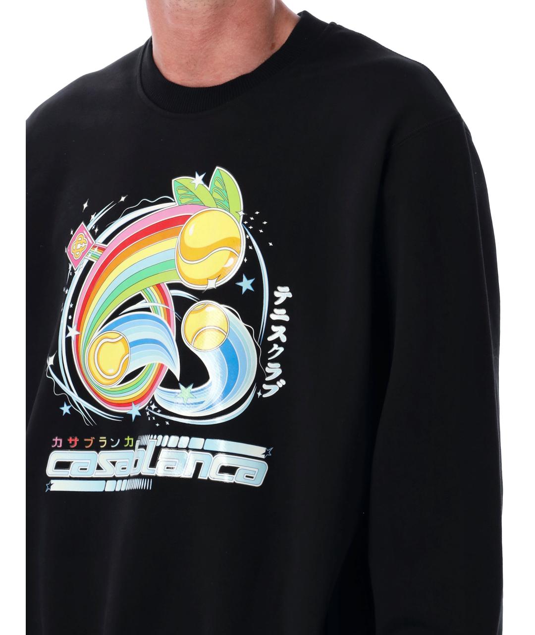 CASABLANCA Черный хлопковый джемпер / свитер, фото 6