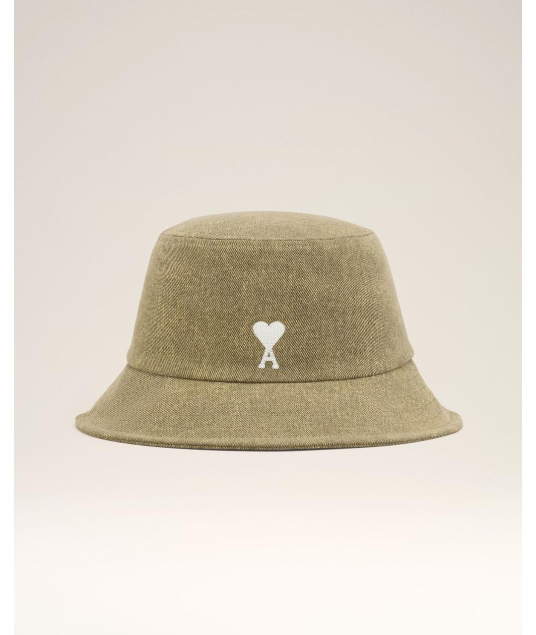 Ami Paris Хаки хлопковая панама, фото 4